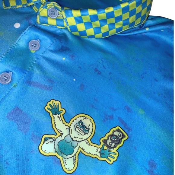 GOLF Snowman Men's Blue Yeti Golf Polo XL Chasing That Dollar Sporty Activewear - Picture 2 of 10